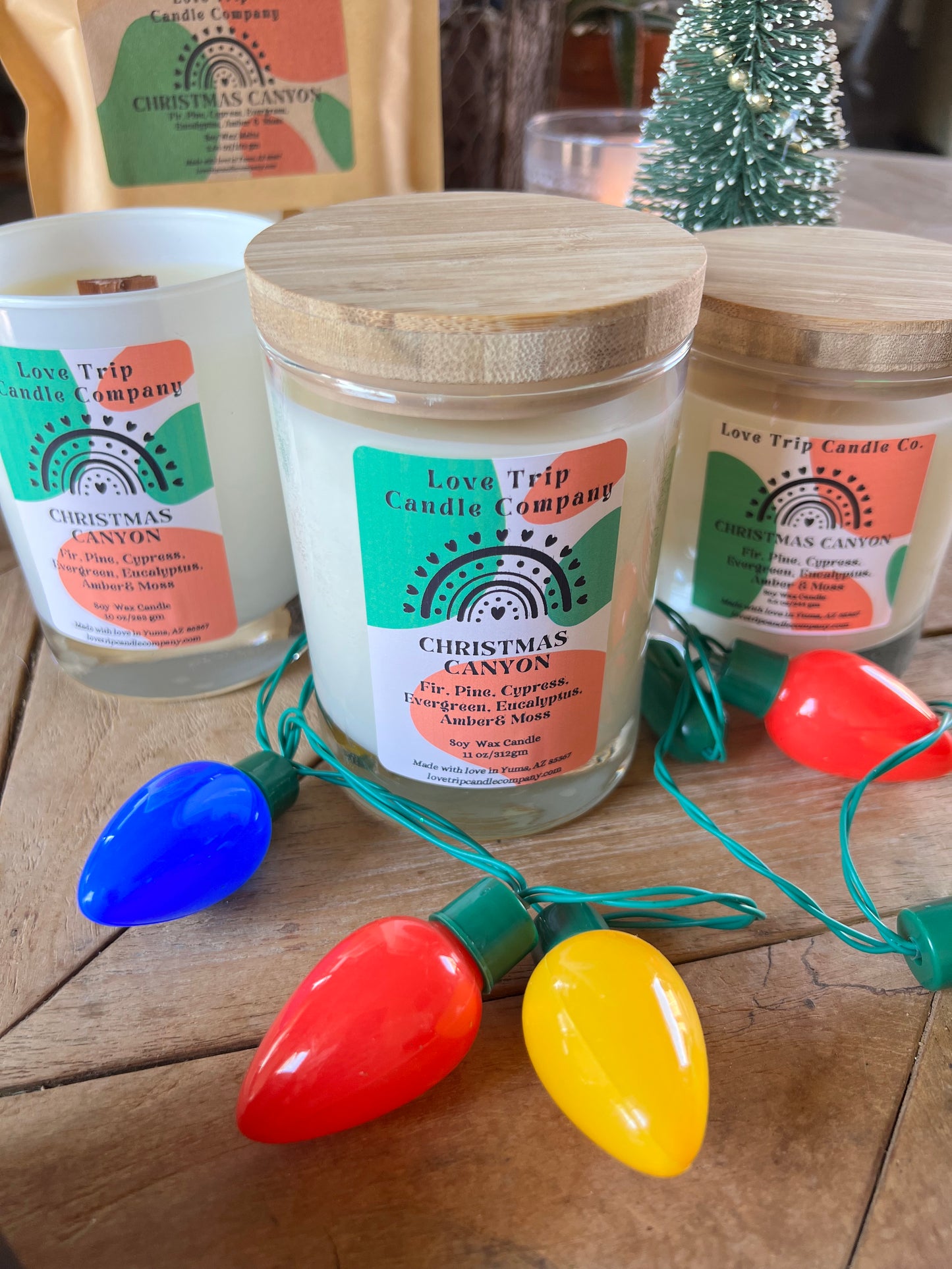 Christmas Canyon Soy Wax Candle Fir/Pine/Cypress/Evergreen/Moss