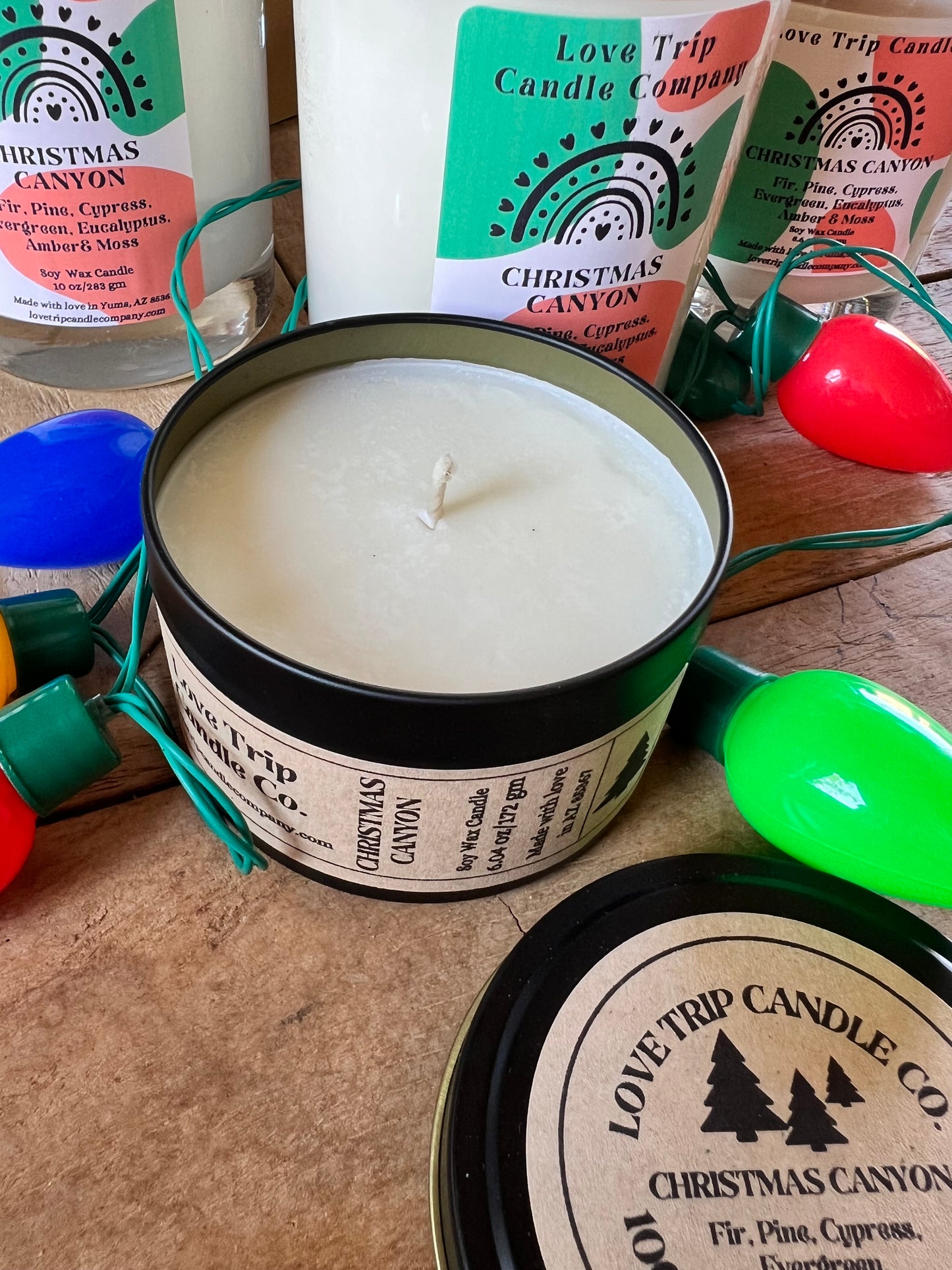 Christmas Canyon Soy Wax Candle Fir/Pine/Cypress/Evergreen/Moss