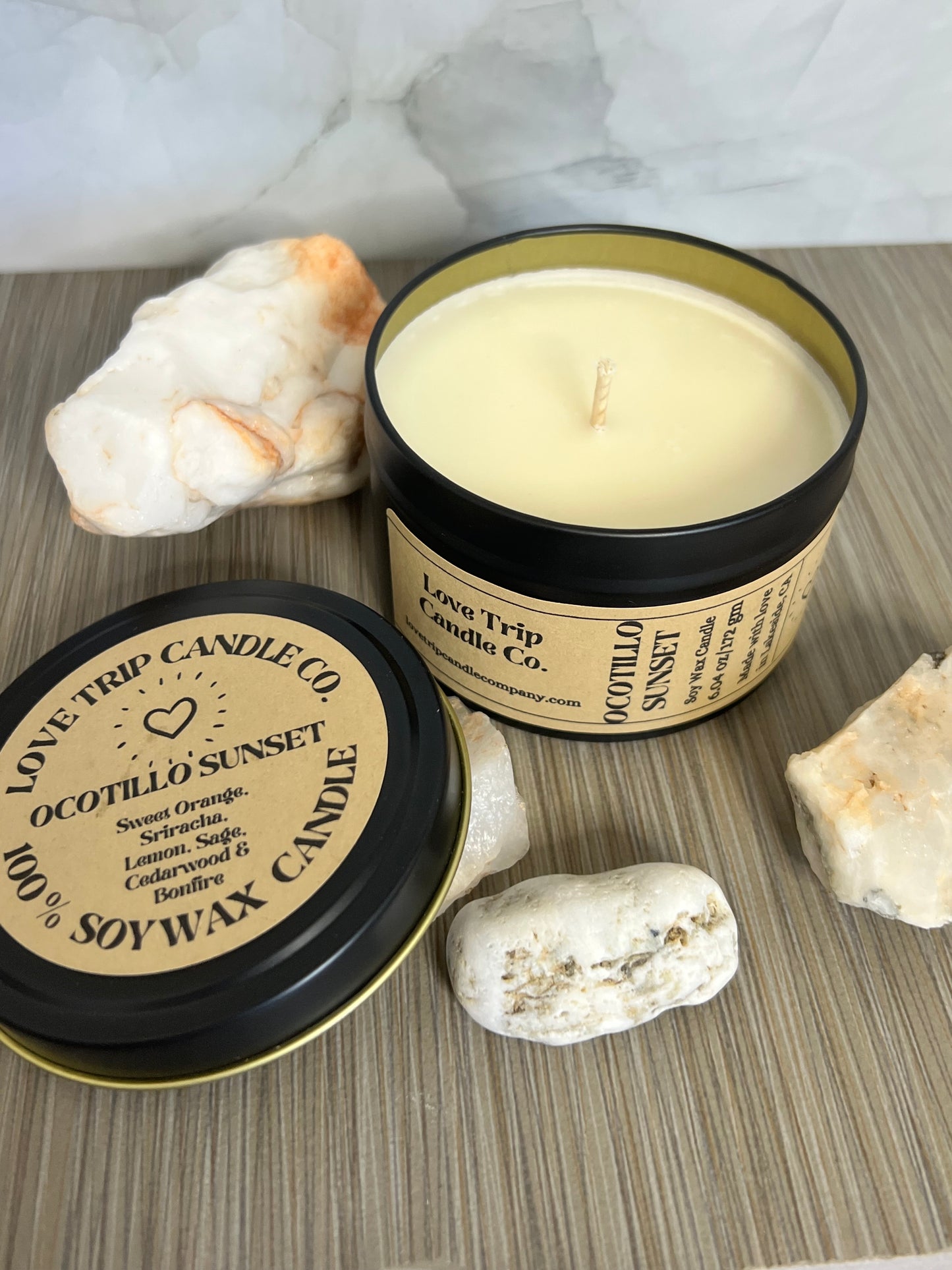 Ocotillo Sunset Soy Candle Citrus/ Palo Santo/Sandalwood