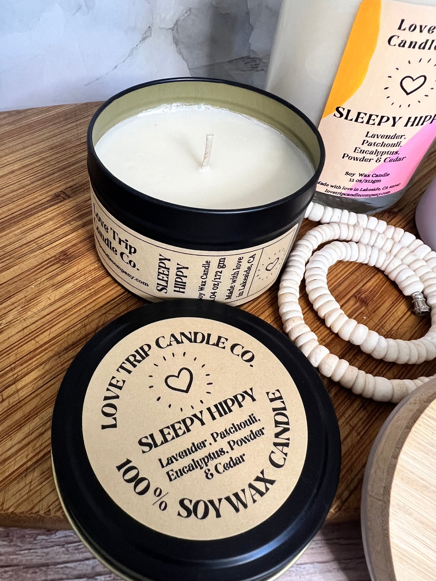 Sleepy Hippy Soy Candle Lavender/Patchouli