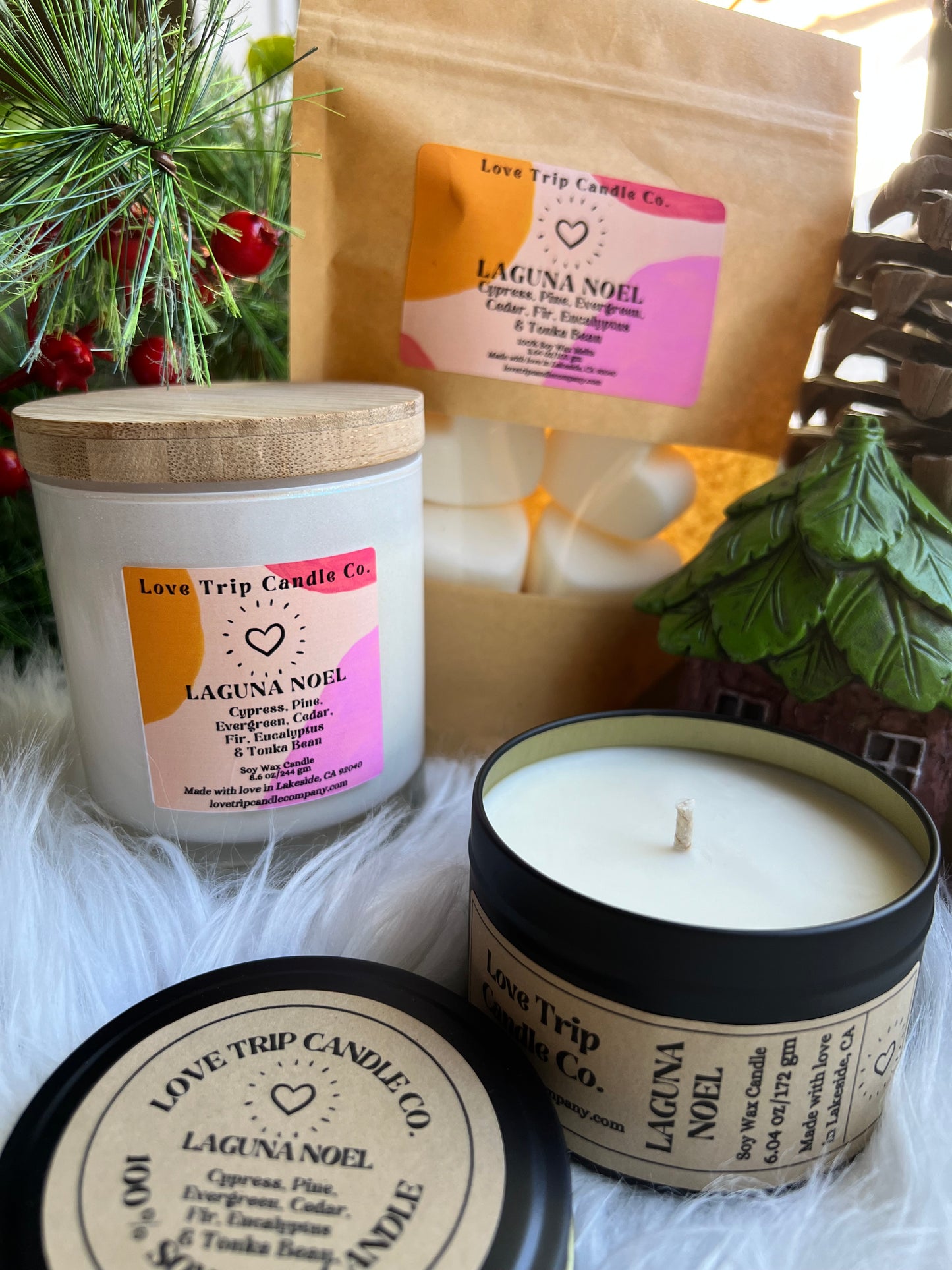 Laguna Noel Soy Wax Candle Pine/Cypress/Evergreen/Moss/Fir