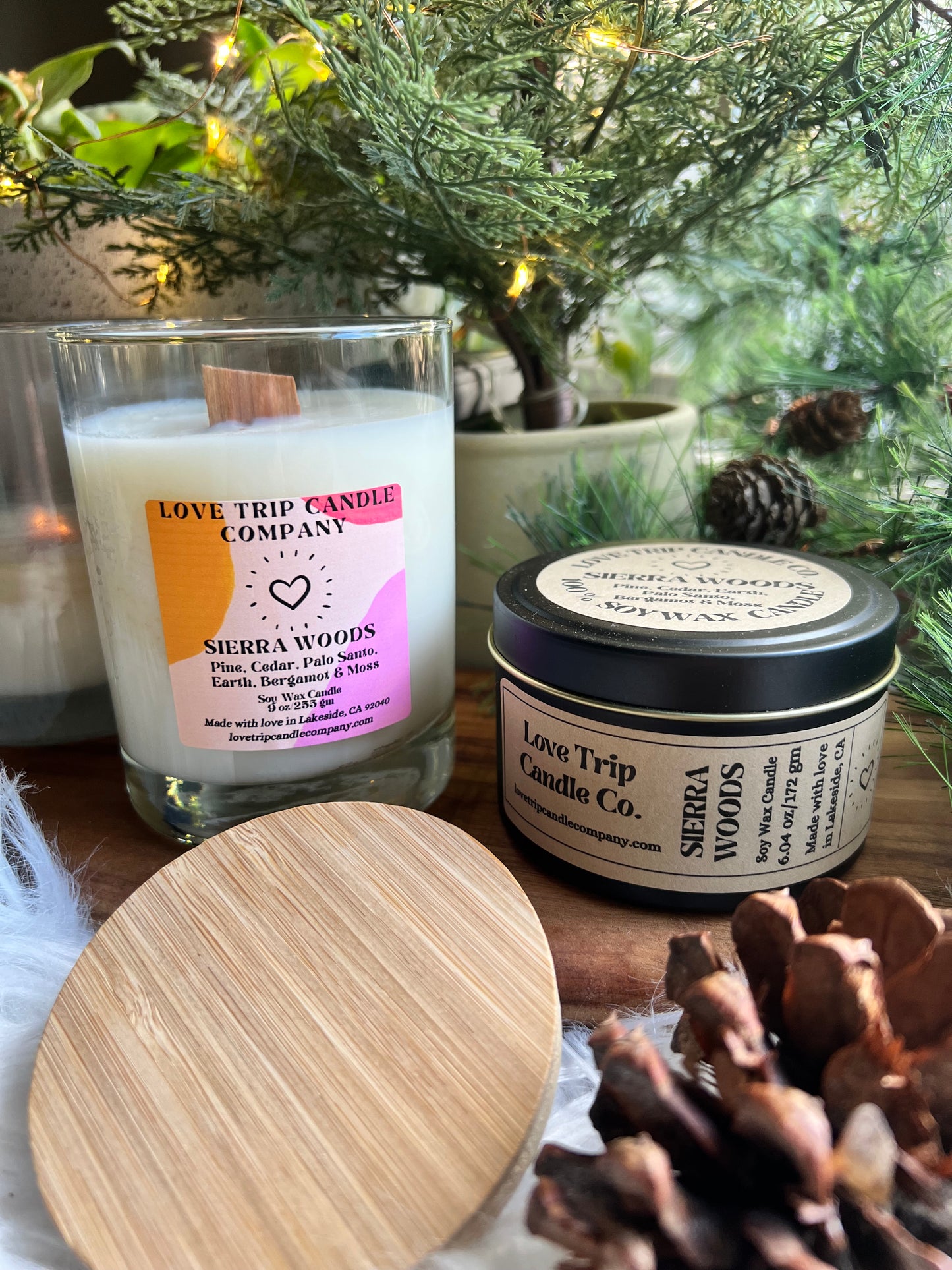 SIERRA WOODS Soy Wax Candle Palo Santo/Moss/Pine/Smoke