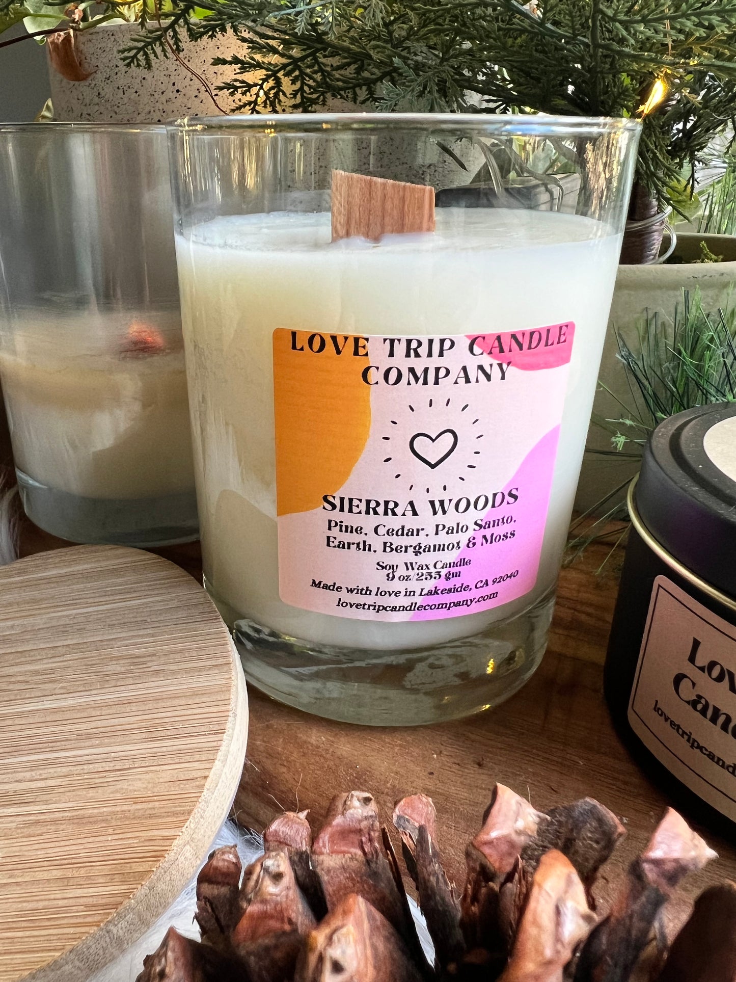 SIERRA WOODS Soy Wax Candle Palo Santo/Moss/Pine/Smoke