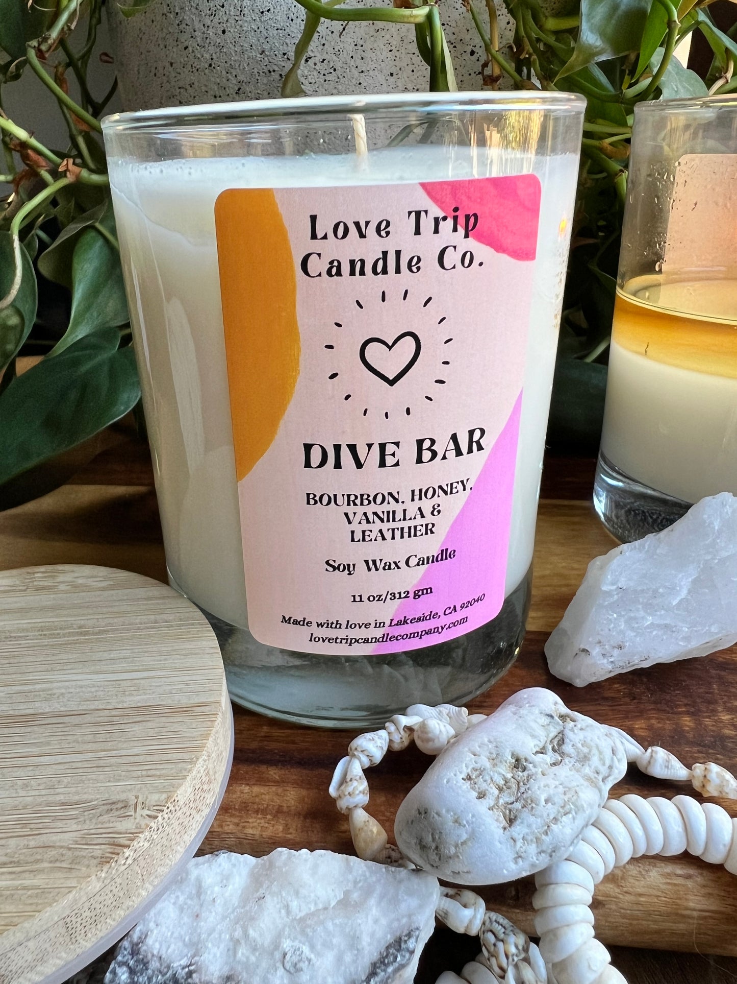 Dive Bar Soy Candle Bourbon/Honey/Leather