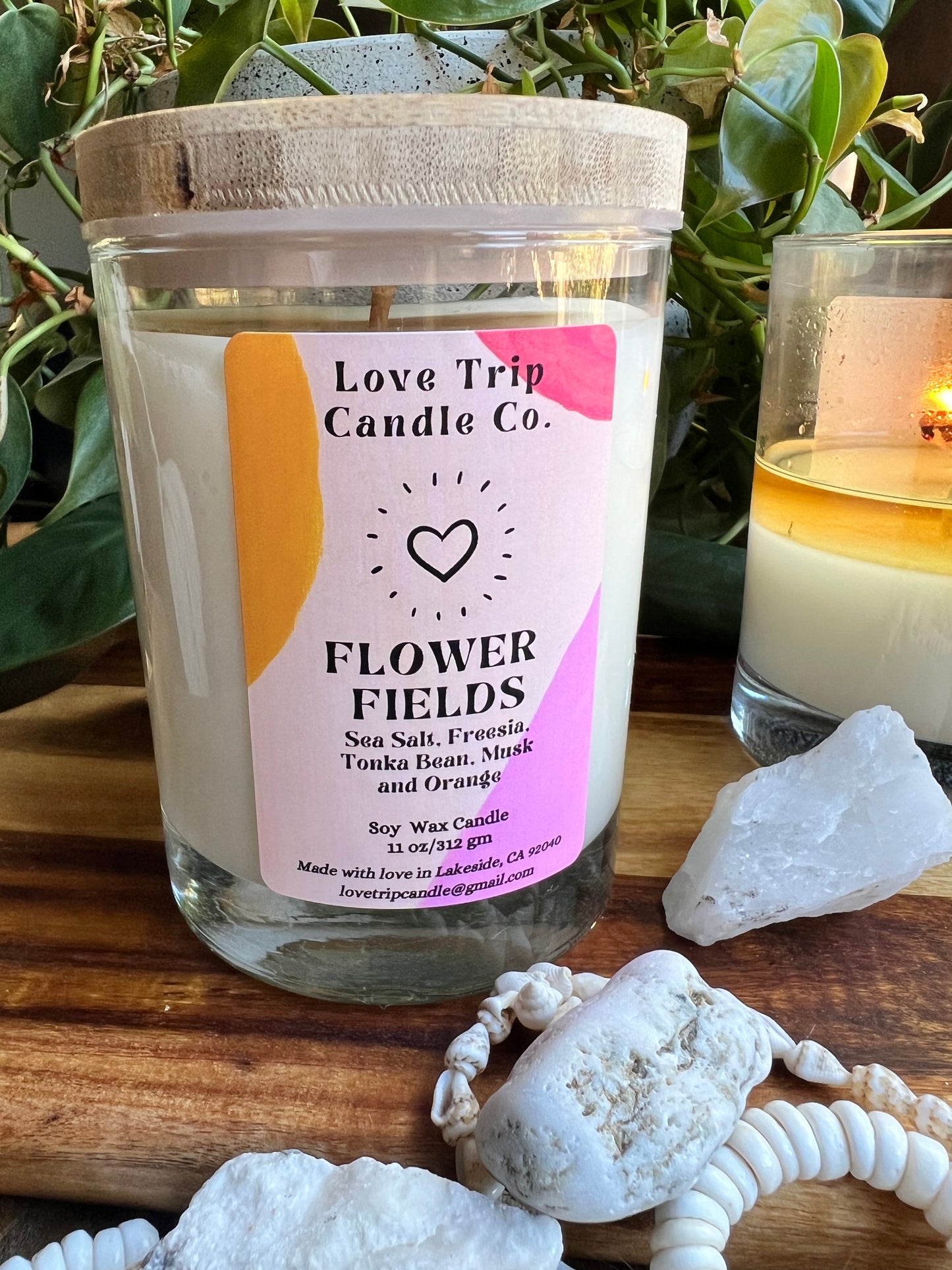 Flower Fields Soy Candle Sea Salt/Freesia/Orange