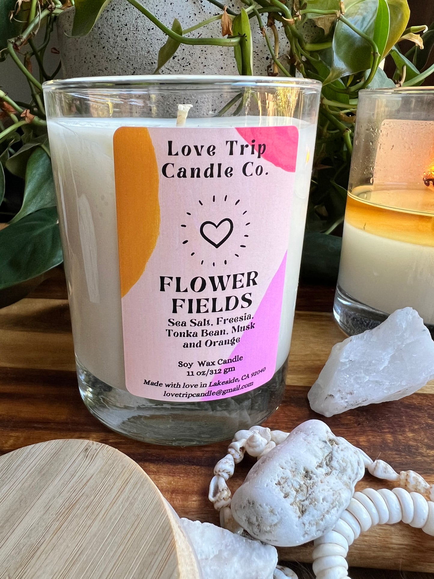 Flower Fields Soy Candle Sea Salt/Freesia/Orange