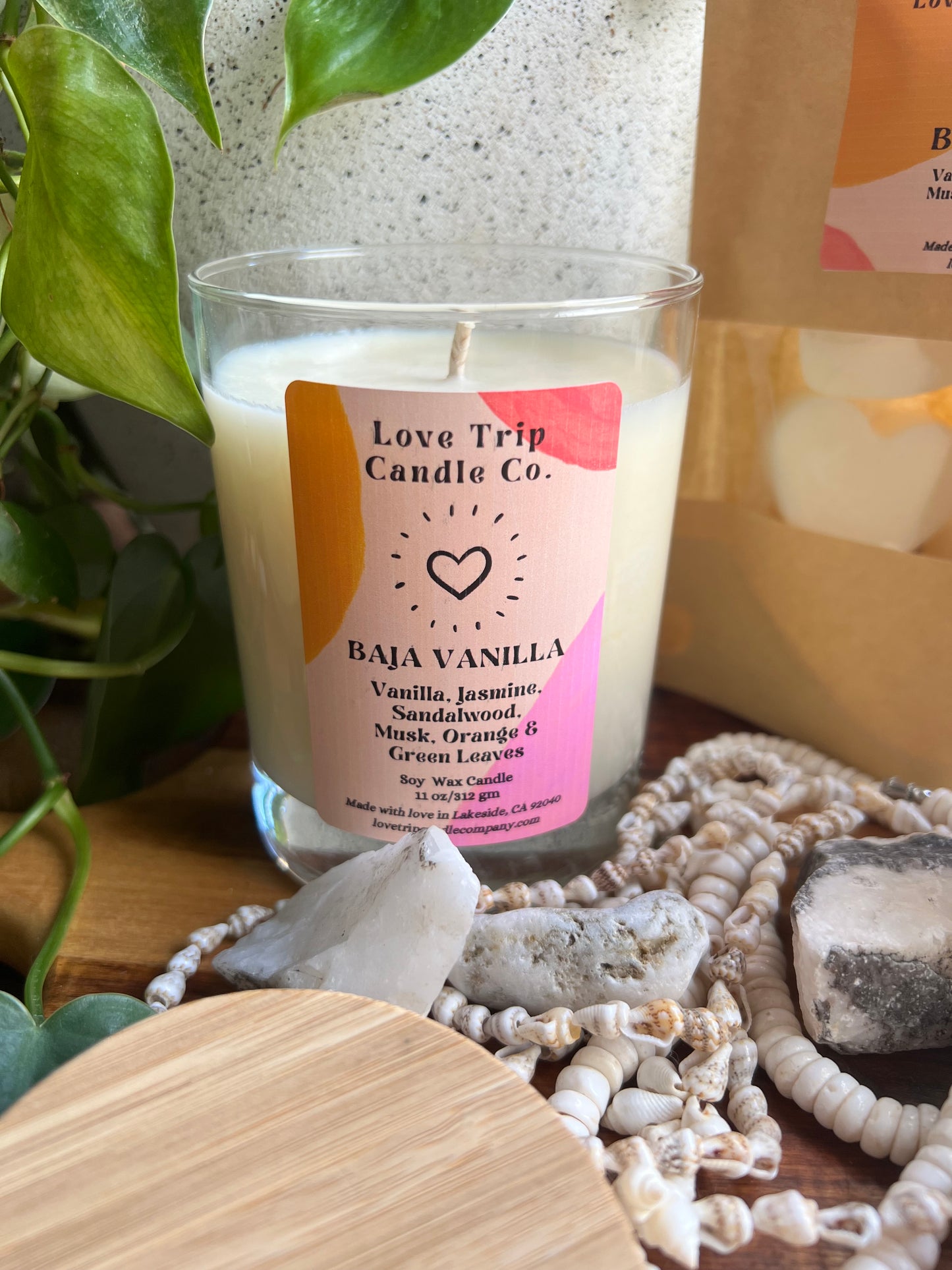 Baja Vanilla Soy Wax Candle Fruity/Flower/Vanilla