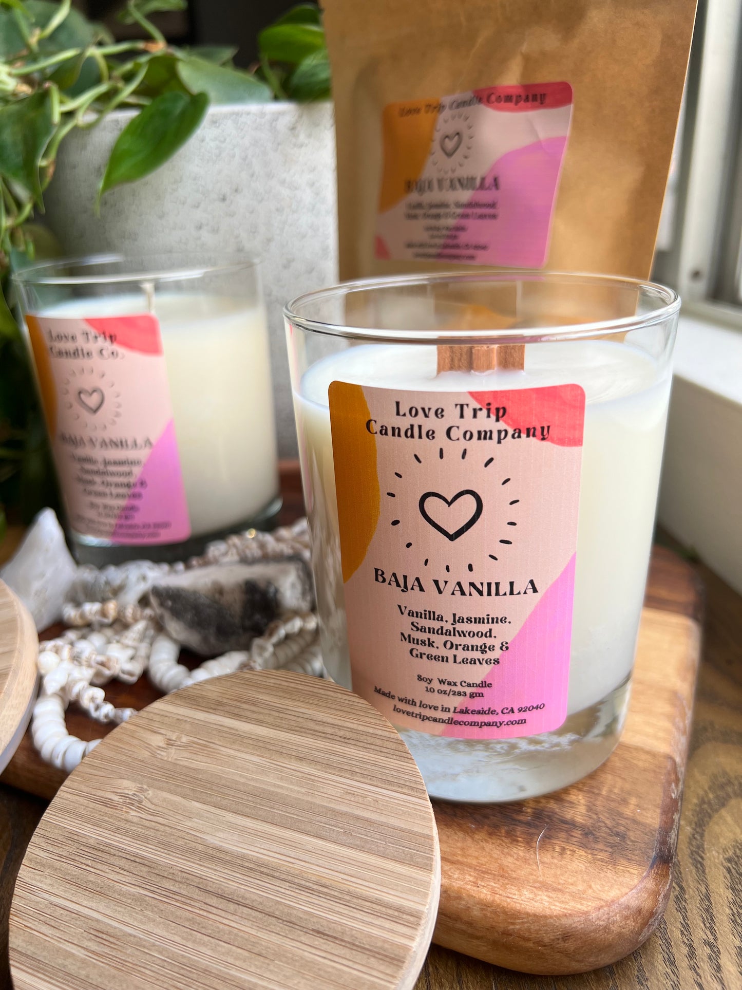 Baja Vanilla Soy Wax Candle Fruity/Flower/Vanilla