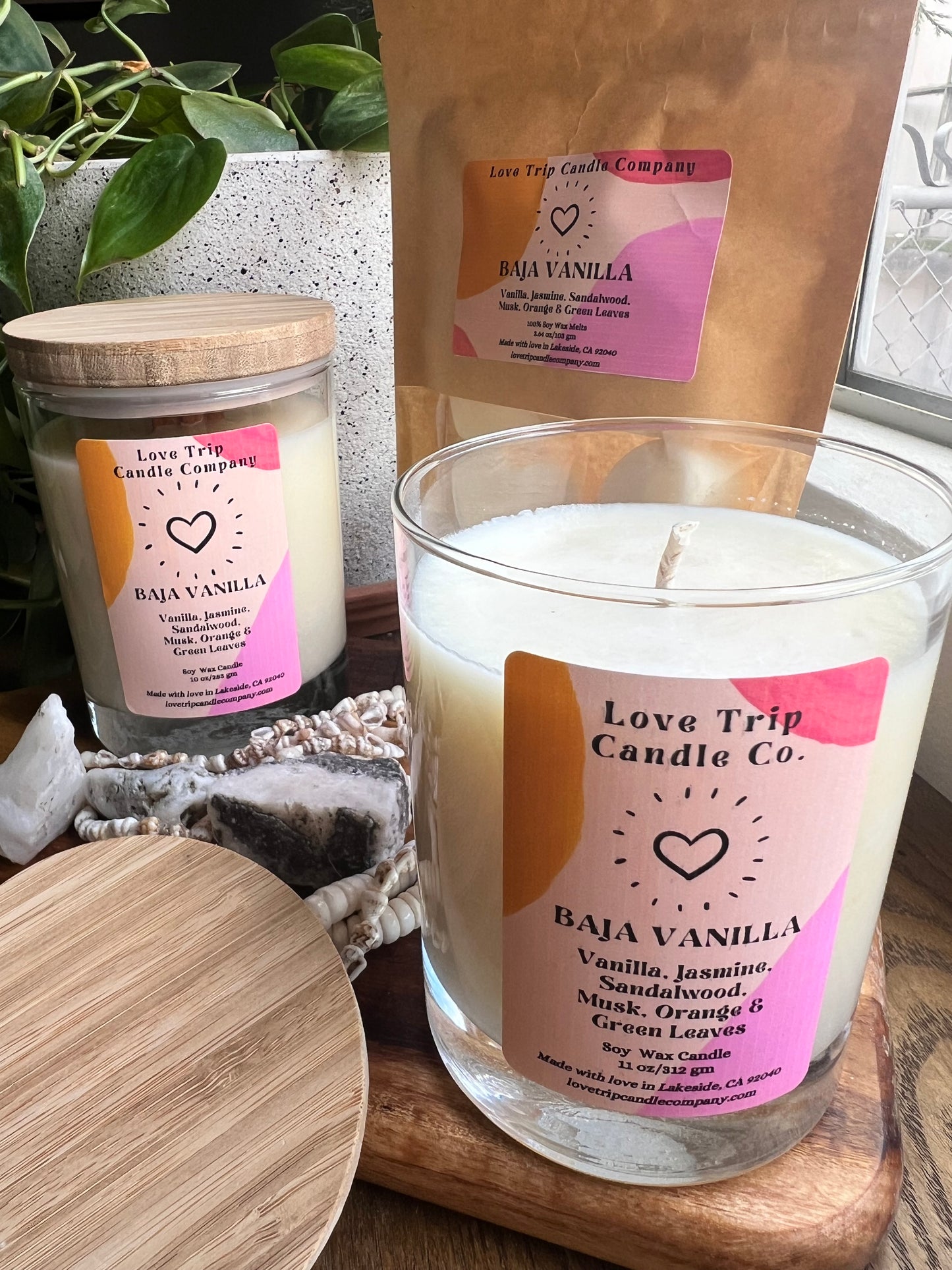 Baja Vanilla Soy Wax Candle Fruity/Flower/Vanilla